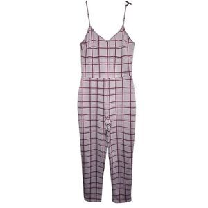 Popular Basics Plaid Jumpsuit